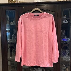 Bubblegum Pink Long Sleeve T Shirt. Size M though fits like an XL